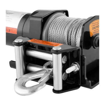  Wyciągarka linowa terenowa off road do samochodu lina 15 m uciąg 907 kg + Pilot - zdj. dodatkowe 2