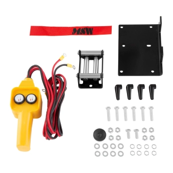  Wyciągarka linowa terenowa off road do samochodu lina 15 m uciąg 907 kg + Pilot - zdj. dodatkowe 3