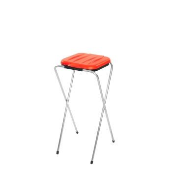  Stojak uchwyt na worki 120L na śmieci odpadki medyczne CZERWONY - zdj. dodatkowe 1