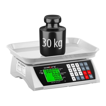  Waga spożywcza sklepowa licząca z pamięcią i funkcją liczenia sztuk SBS-PW-301CA 30kg / 1g - zdj. dodatkowe 2