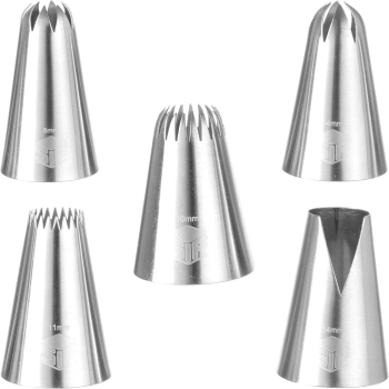  Końcówki tylki cukiernicze do dekoracji tortów i ciast KWIATY I PŁATKI - zestaw 5szt. - HENDI 551202 - zdj. dodatkowe 2