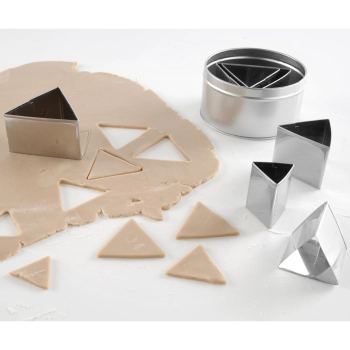  Forma wycinarka cukiernicza do ciasta szablon TRÓJKĄTY - ZESTAW 6szt. - HENDI 673775 - zdj. dodatkowe 3