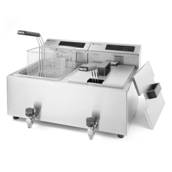  Frytownica frytkownica z panelem cyfrowym Mastercook z kranem 2x8L 2x3500W - zdj. dodatkowe 1