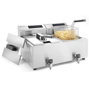  Frytownica frytkownica z panelem cyfrowym Mastercook z kranem 2x8L 2x3500W - zdj. dodatkowe 3