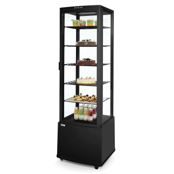  Witryna chłodnicza cukiernicza na kółkach 5 półek 280L LED - czarna - zdj. dodatkowe 1
