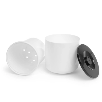  Pojemnik do lodu na lód biały z czarną pokrywką 5L - zdj. dodatkowe 3