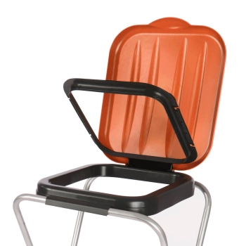  Uchwyt ścienny wiszący do segregacji śmieci czerwony - worki 120L - zdj. dodatkowe 2