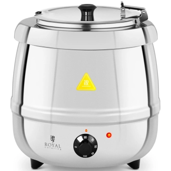  Elektryczny kociołek garnek do zupy 10 l stalowy - zdj. dodatkowe 1