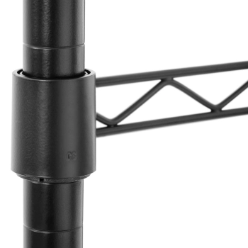  Regał druciany na ubrania do garderoby szatni 2 półki 2 wieszaki 120 x 45 x 180 cm do 200 kg - zdj. dodatkowe 2