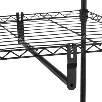  Regał druciany na ubrania do garderoby szatni 4 półki 3 wieszaki 119 x 45 x 179.5 cm do 270 kg - zdj. dodatkowe 2