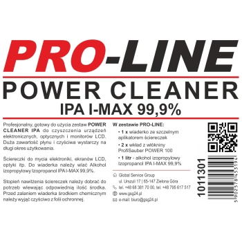  POWER CLEANER IPA zestaw do czyszczenia elektroniki optyki i monitorów PRO-LINE - zdj. dodatkowe 1