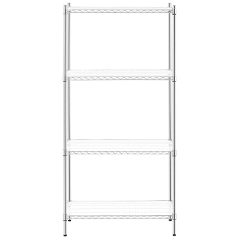  Regał warsztatowy chromowany druciany 4 półki + 4 maty do 1 t 1000 kg 90x45x180 cm - zdj. dodatkowe 4
