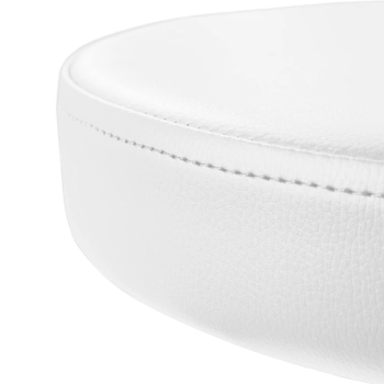  Krzesło taboret hoker kosmetyczny z oparciem na kółkach do 150 kg TERNI biały - zdj. dodatkowe 3