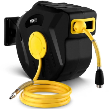  Wąż przewód pneumatyczny ciśnieniowy na zwijaku bębnie automatycznym 18 bar 15 m + 1.5 m - zdj. dodatkowe 1