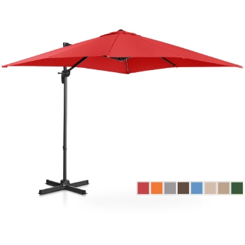  Parasol ogrodowy boczny na wysięgniku kwadratowy 250 x 250 cm czerwony - zdj. dodatkowe 1