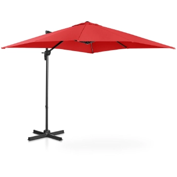  Parasol ogrodowy boczny na wysięgniku kwadratowy 250 x 250 cm czerwony - zdj. dodatkowe 4