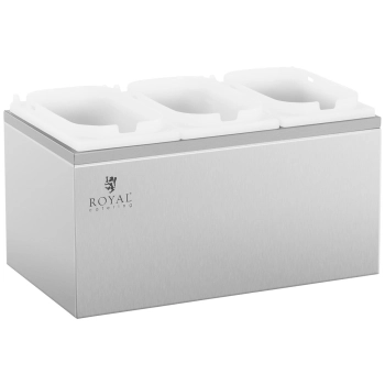  Dyspenser dozownik potrójny do sosów z pompką ze stali nierdzewnej 3 x 2 l - zdj. dodatkowe 4