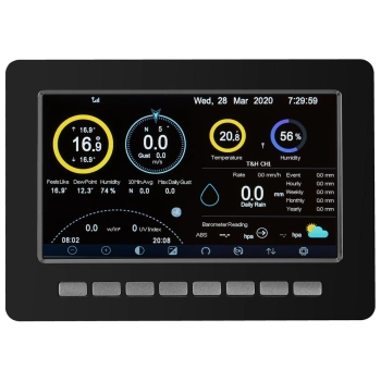  Bezprzewodowa stacja meteorologiczna pogodowa solarna 7w1 LCD WiFi 100m - zdj. dodatkowe 2