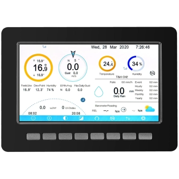  Bezprzewodowa stacja meteorologiczna pogodowa solarna 7w1 LCD WiFi 100m - zdj. dodatkowe 3