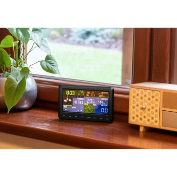  Bezprzewodowa stacja meteorologiczna pogodowa solarna LCD WiFi 100m - zdj. dodatkowe 6