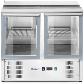  Stół chłodniczy sałatkowy 2-drzwiowy przeszklony z pokrywą na 2x GN1/1 3x GN1/6 247 l - Hendi 236246 - zdj. dodatkowe 1