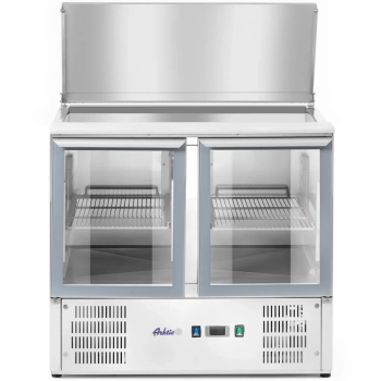  Stół chłodniczy sałatkowy 2-drzwiowy przeszklony z pokrywą na 2x GN1/1 3x GN1/6 247 l - Hendi 236246 - zdj. dodatkowe 2