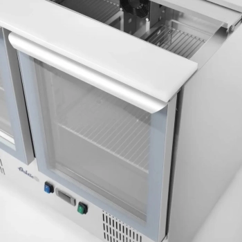  Stół chłodniczy sałatkowy 2-drzwiowy przeszklony z pokrywą na 2x GN1/1 3x GN1/6 247 l - Hendi 236246 - zdj. dodatkowe 5