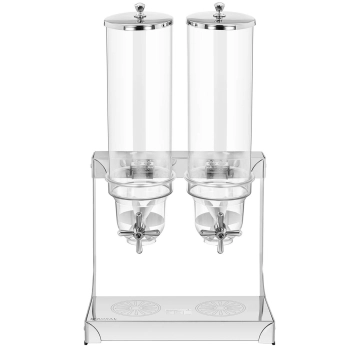  Dozownik dyspenser do płatków ryżu cukierków przezroczysty podwójny 7 l - zdj. dodatkowe 4