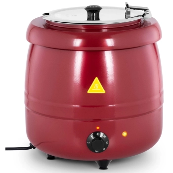  Kociołek termos na zupę elektryczny ze stali nierdzewnej cool-touch 400 W 10 l 35-80C czerwony - zdj. dodatkowe 1