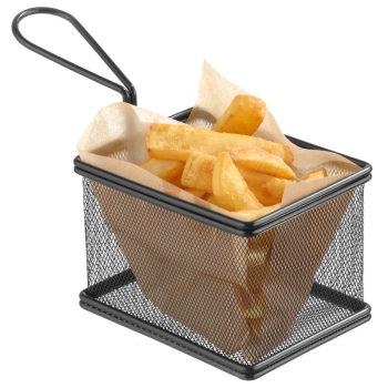  Koszyk do podawania smażonych przekąsek miniaturowy z uchwytem 125x100x85 mm - Hendi 425626 - zdj. dodatkowe 3