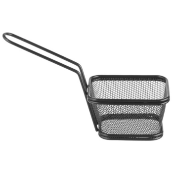  Koszyk do serwowania smażonych przekąsek frytek z uchwytem czarny 105x90x60 mm - Hendi 425671 - zdj. dodatkowe 2