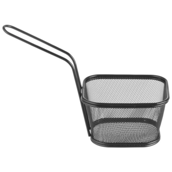  Koszyk do serwowania smażonych przekąsek frytek z uchwytem czarny 130x115x80 mm - Hendi 425695 - zdj. dodatkowe 3