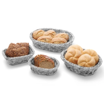  Koszyk na pieczywo owalny polipropylenowy szary 320x230x70 mm - Hendi 426647 - zdj. dodatkowe 3