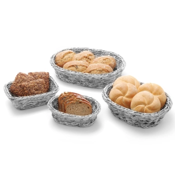  Koszyk na pieczywo owalny polipropylenowy szary 190x120x60 mm - Hendi 426760 - zdj. dodatkowe 3