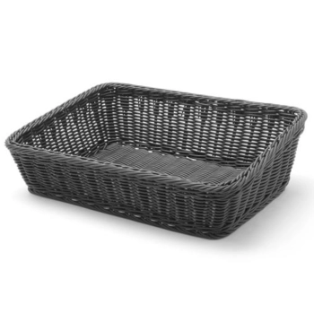  Kosz ekspozycyjny na pieczywo chleb skośny prostokątny czarny 400x300x120 mm - Hendi 426661 - zdj. dodatkowe 1