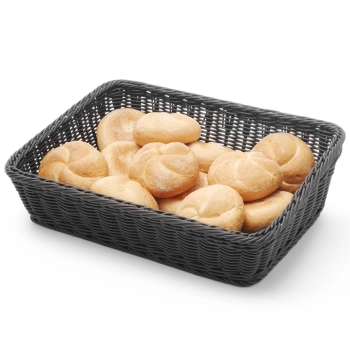  Kosz ekspozycyjny na pieczywo chleb skośny prostokątny czarny 400x300x120 mm - Hendi 426661 - zdj. dodatkowe 2