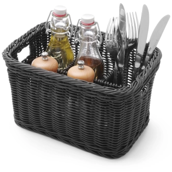  Koszyk dyspenser na sztućce przyprawy z 4 przegródkami szary melanżowy - Hendi 426074 - zdj. dodatkowe 2