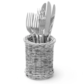  Koszyk na sztućce widelce noże łyżki okrągły szary melanżowy śr. 100x120 mm - Hendi 426197 - zdj. dodatkowe 2
