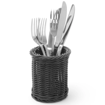  Koszyk na sztućce widelce noże łyżki okrągły czarny śr. 100x120 mm - Hendi 426210 - zdj. dodatkowe 2