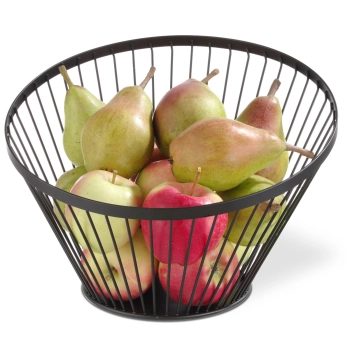  Koszyk miska druciana na owoce czarna z matową powłoką śr. 300 mm - Hendi 427071 - zdj. dodatkowe 2