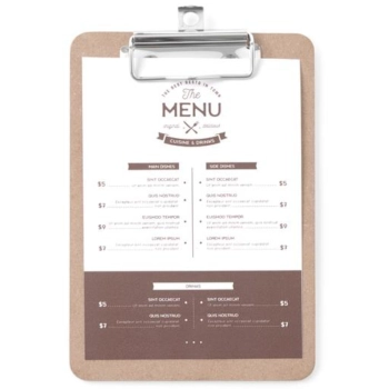 Podkładka deska pod kartę menu z klipsem Clipboard 125x180 mm - Hendi 664179 - zdj. dodatkowe 1