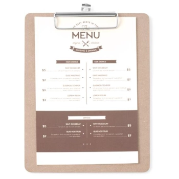  Podkładka deska pod kartę menu z klipsem Clipboard 185x245 mm - Hendi 664162 - zdj. dodatkowe 1