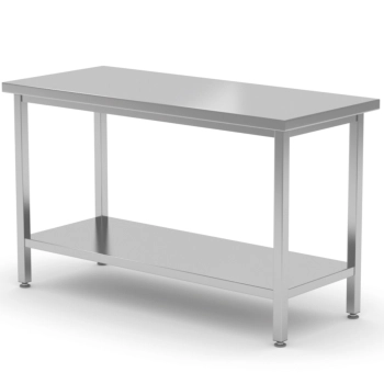 Stół blat roboczy stalowy centralny z półką 80x70x85 cm - Hendi 815830