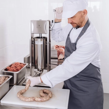  Nadziewarka napełniacz szpryca do kiełbas pionowa ręczna 5 l + 4 lejki - zdj. dodatkowe 4