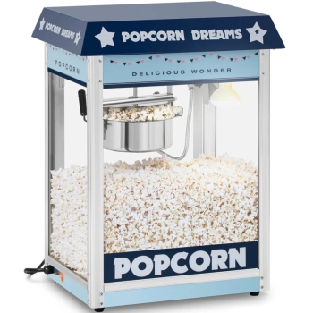  Maszyna automat urządzenie do prażenia popcornu retro TEFLON 1600 W 5-6 kg/h - niebieska - zdj. dodatkowe 1
