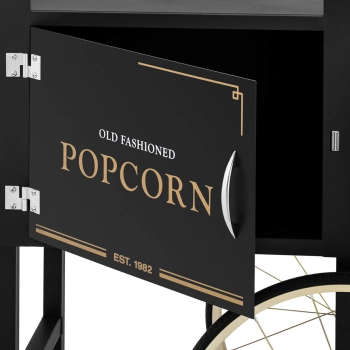  Wózek podstawa do maszyny do popcornu z szafką retro 51 x 37 cm - czarno-złoty - zdj. dodatkowe 2