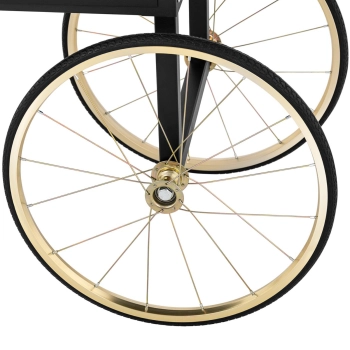  Wózek podstawa do maszyny do popcornu z szafką retro 51 x 37 cm - czarno-złoty - zdj. dodatkowe 4