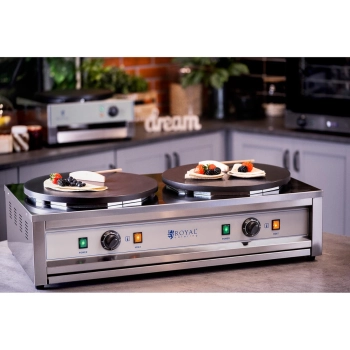  Naleśnikarka podwójna elektryczna z żeliwnymi płytami 2 x 40cm 2 x 3000 W - zdj. dodatkowe 4