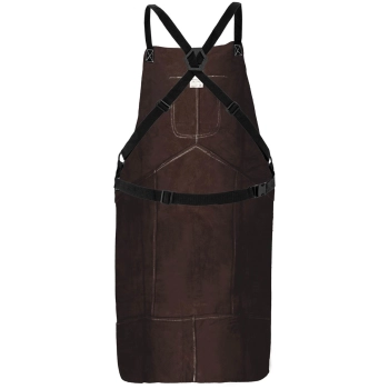  Fartuch spawalniczy ochronny skórzany rozmiar L - brązowy - zdj. dodatkowe 4