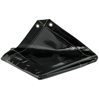  Ekran kurtyna spawalnicza ochronna z ramą na kółkach 174 x 174 cm - czarna - zdj. dodatkowe 4